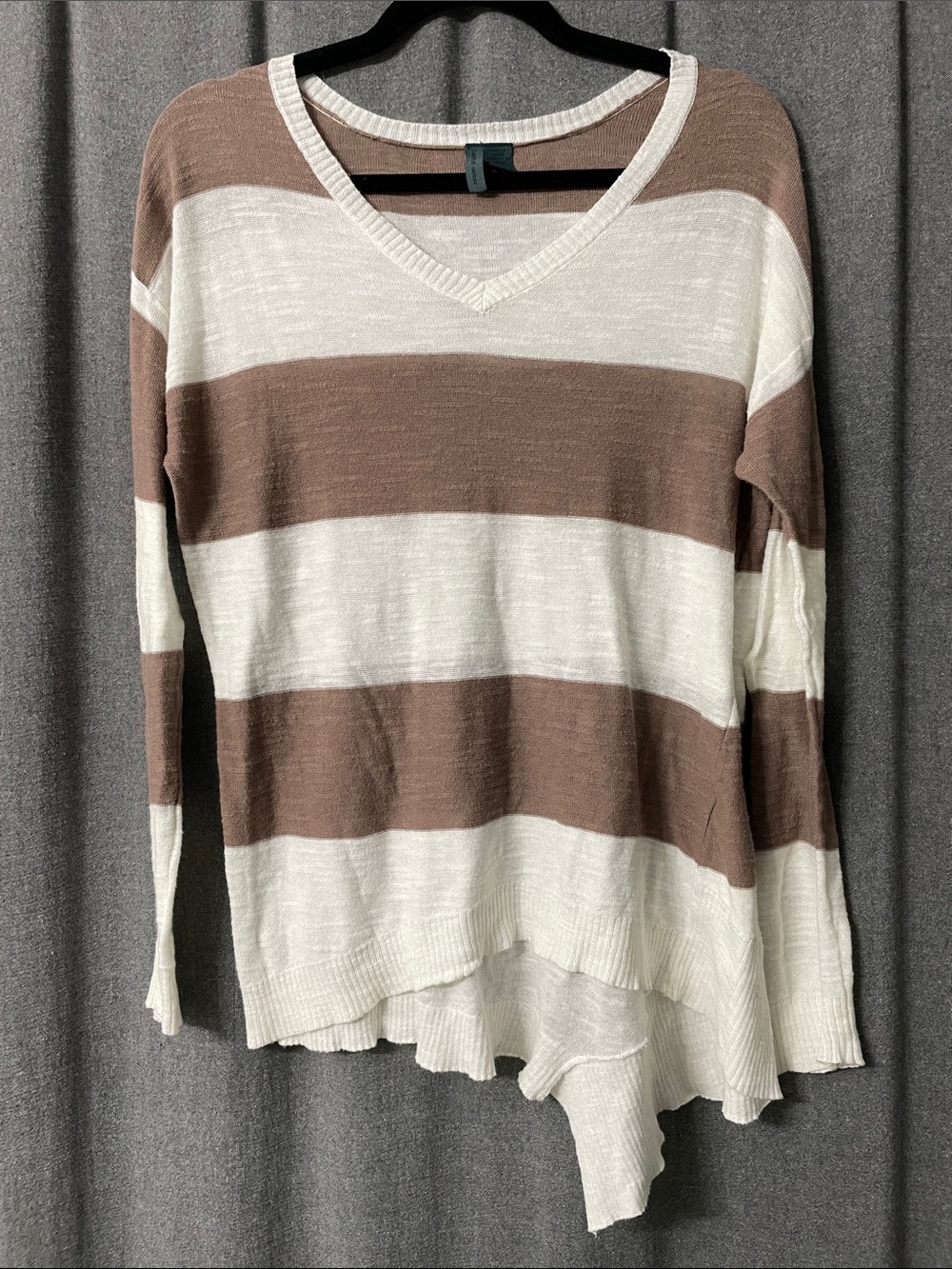Four Women’s Sweaters-Black, Dark Brown, , Blue And Brown/White Striped - Picture 8 of 9